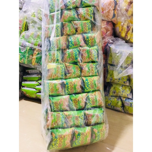 Bịch 20 gói Bim bim Snack Rau Caỉ Vegetable chipS 8g/gói date mới chuẩn vị rau cải tuổi thơ