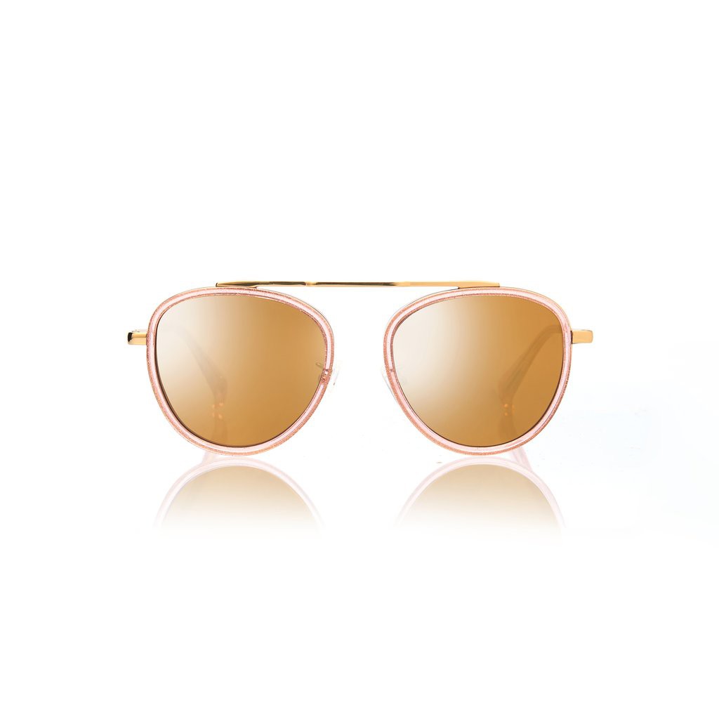 Mắt Kính Thời Trang STOCKHOLM (Orange Pearl And Gold Metal With Gold Mirror Lens)