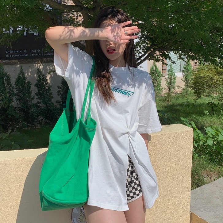 Áo Thun Nữ Cổ Tròn Ngắn Tay Dáng Rộng Mới