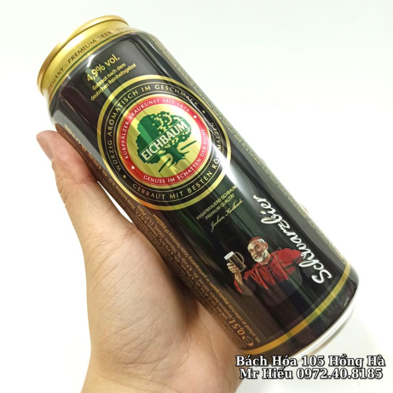 [Hỏa tốc] Bia cây sồi Eichbaum Schwarzbier 4,9% thùng 24 lon