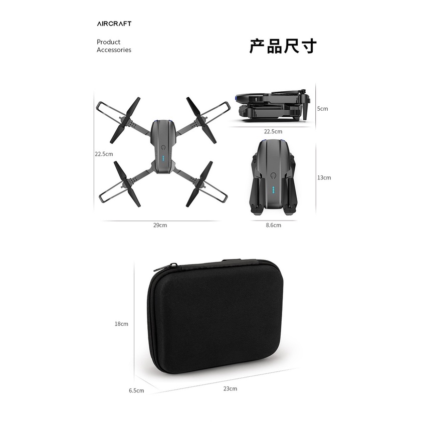 Máy bay điều khiển từ xa drone/ Flycam 2 camera có cảm biến va chạm - MH: B0067