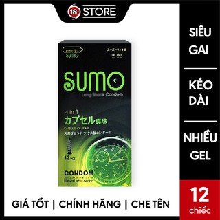 Bao cao su Sumo Nhật Bản, Siêu gai, Gai lớn, kéo dài thời gian Hộp 12 chiếc