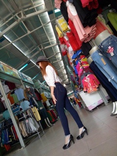 Quần legging giả jean