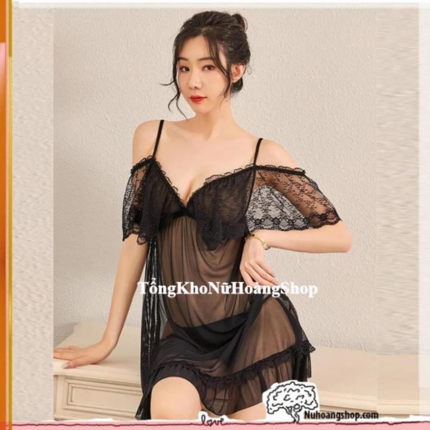[ Chất Đẹp - Form Chuẩn]❤HOT 2021 ❤ váy ngủ thun lưới ren -đầm ngủ sexy cao cấp B1040 | BigBuy360 - bigbuy360.vn