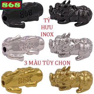 Tỳ hưu chất liệu inox mix vòng , không đen, không xĩn màu.
