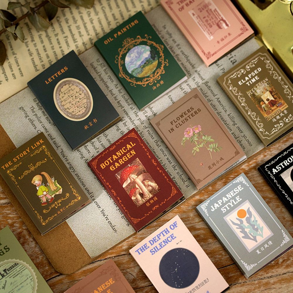 Set 50 Tấm Thẻ Giấy Dùng Để Trang Trí Sổ Tay Phong Cách Vintage