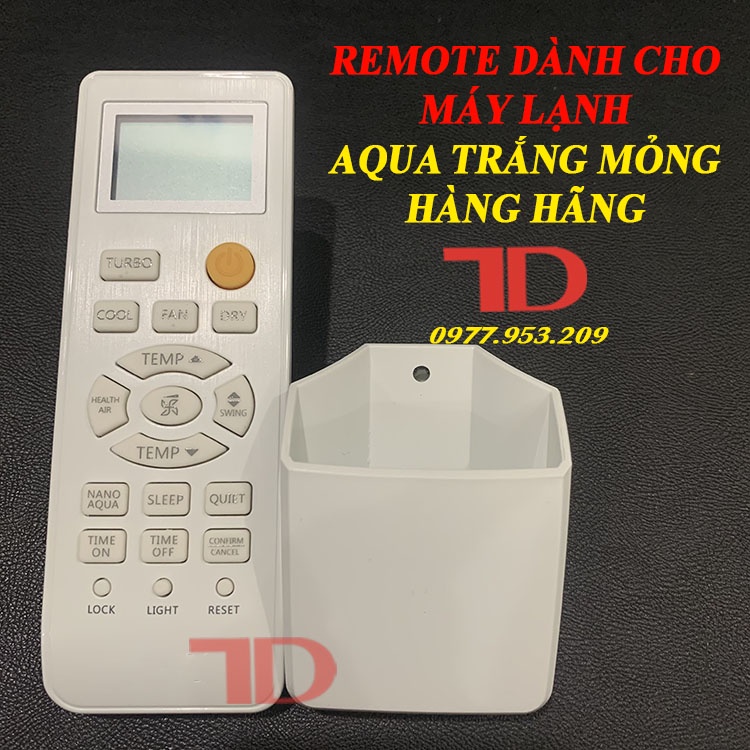 Remote máy lạnh, điều khiển dành cho máy lạnh AQUA trắng mỏng  hàng hãng