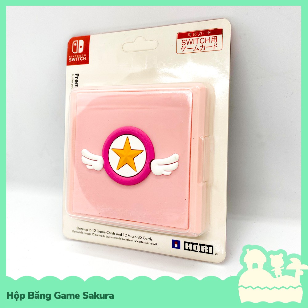 [Sẵn VN - NowShip] Hori Phụ Kiện Hộp Băng Lưu Trữ Thẻ Game Di Động 12 Khoanh Nintendo Switch NS, Switch Lite Sakura