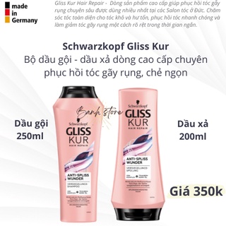 Bộ Dầu gội - Xả - Dưỡng cao cấp Gliss Kur - cực kì tiết kiệm, nội địa Đức