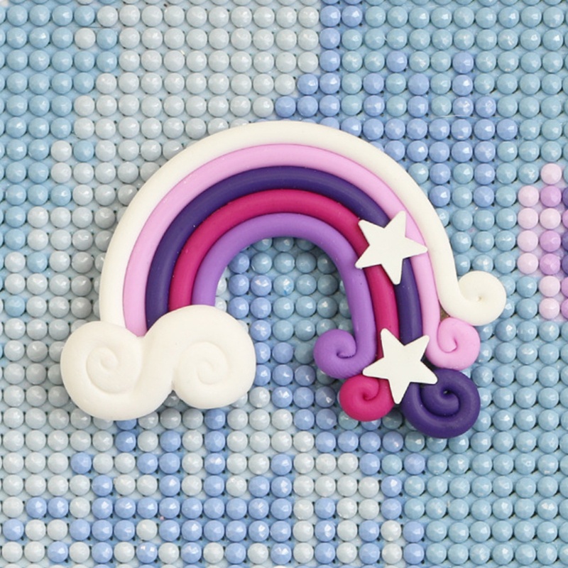 Giá Đỡ Tranh Đính Đá 5D Hình Mây Cầu Vồng Hít Nam Châm DIY