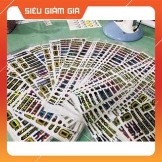 (Siêu Rẻ) Tem tấm logo Crom 7 màu dán trang trí
