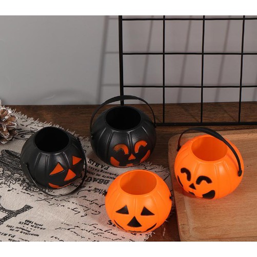 💥FOLLOW TẶNG 3K💥HÀNG CÓ SẴN💥 Giỏ Đựng Kẹo Hình Bí Đỏ Mặt Cười Bí Ngô Xin Kẹo Trang Trí Halloween 💥CHỌN MẪU💥VOUCHE 000011