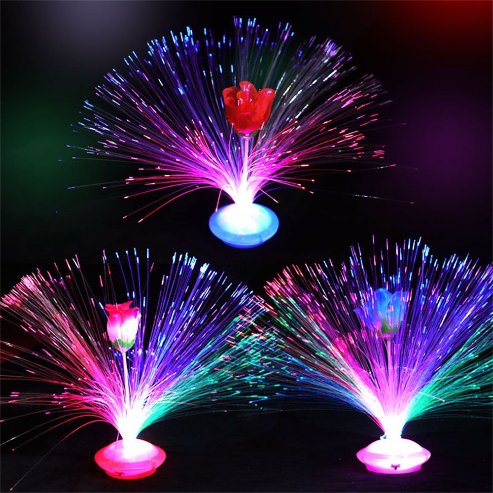 Đèn ngủ bóng LED sợi quang nhiều màu độc đáo trang trí nhà cửa/ tiệc Giáng sinh