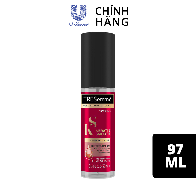 Serum Dưỡng Tóc Bóng Mượt TRESemmé Keratin Smooth với Dầu Dưỡng tóc Marula & Keratin Cho tóc tạo kiểu 97ml