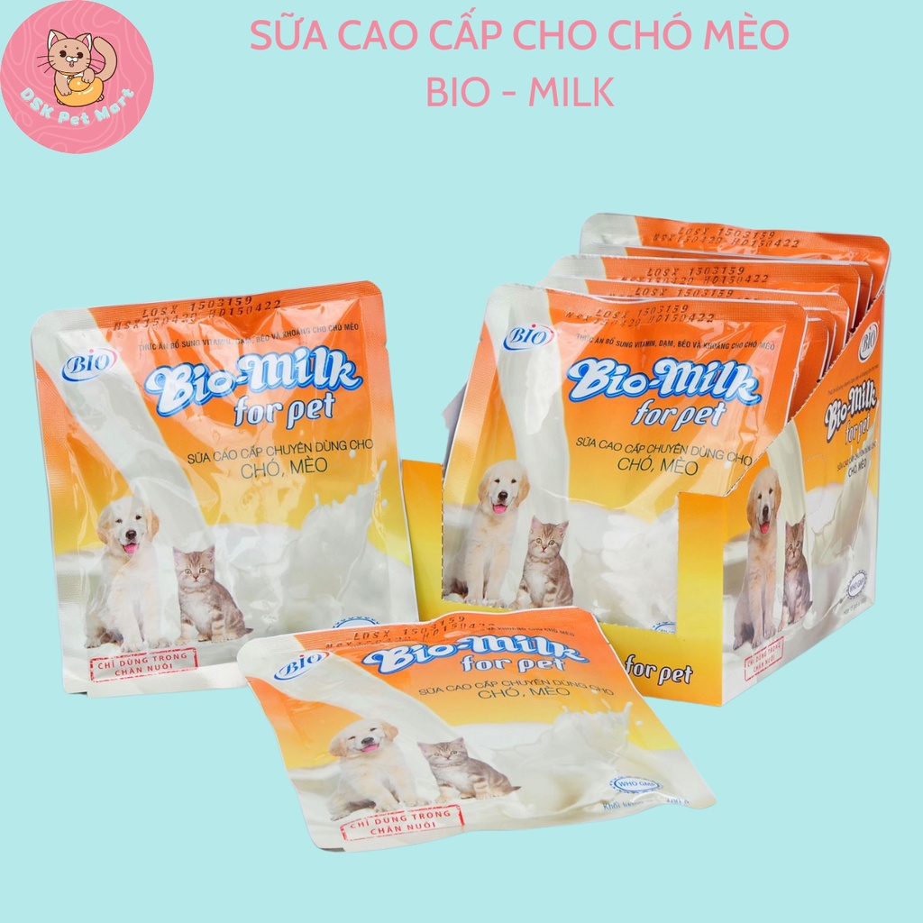 SỮA CAO CẤP CHO CHÓ MÈO - Bio Milk Gói 100gr