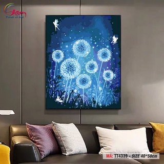 Tranh tô màu theo số Gam hoa bồ công anh TT4339