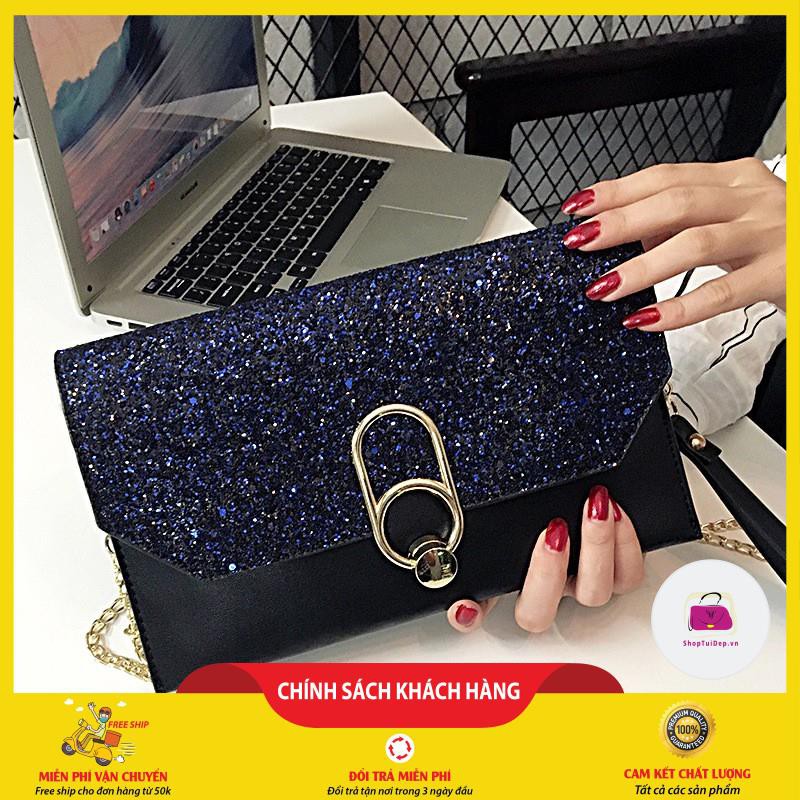 Túi Clutch Cầm Tay Nữ Kim Tuyến Óng Ánh Đẹp Kiểu Dáng Sang Trọng, Phong Cách Hàn Quốc (TDT01) HOT TREND