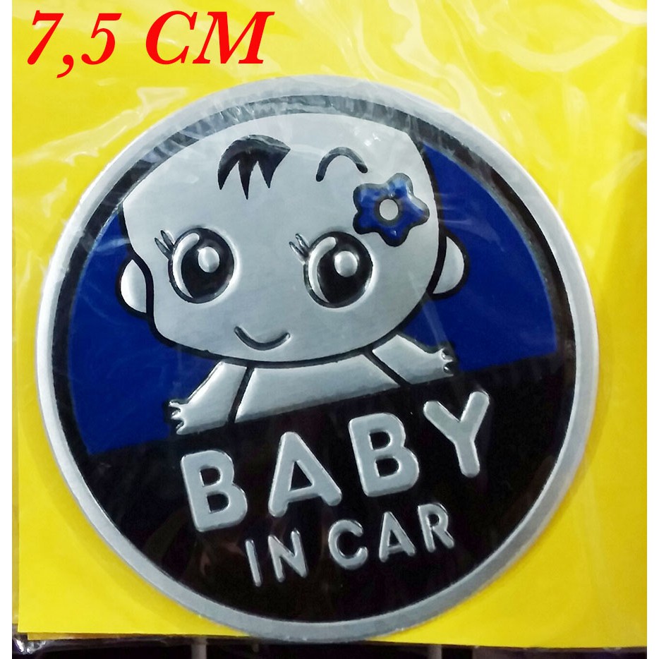 DECAL NHÔM BABY IN CAR