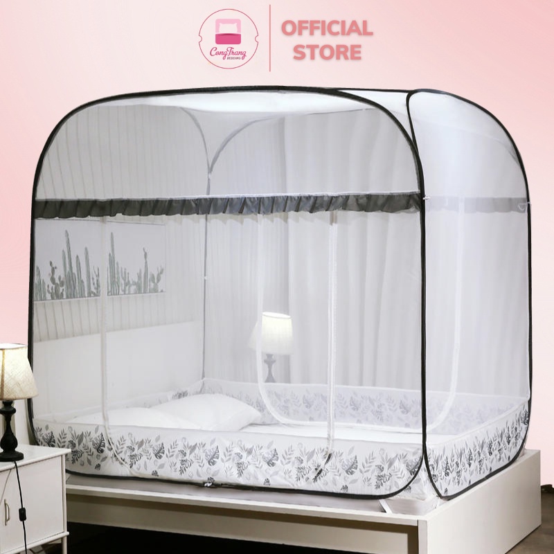 MÀN CHỤP TỰ BUNG, MÙNG CHỤP GẤP GỌN đỉnh Vuông cao cấp ĐỦ SIZE Hàng Cao Cấp - Bảo Hành 1 năm
