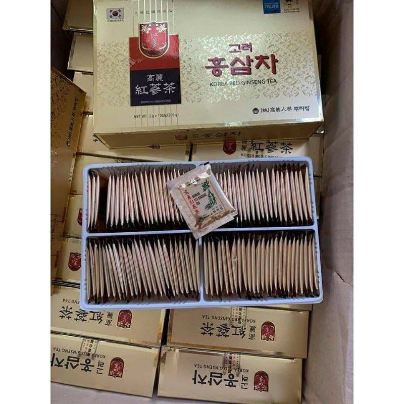 [ Hàng Mới ] Trà Hồng Sâm Hàn Quốc, Hộp Giấy 100 Gói * 3g, Giúp Thanh Nhiệt Cơ Thể Nâng Cao Sức Khỏe