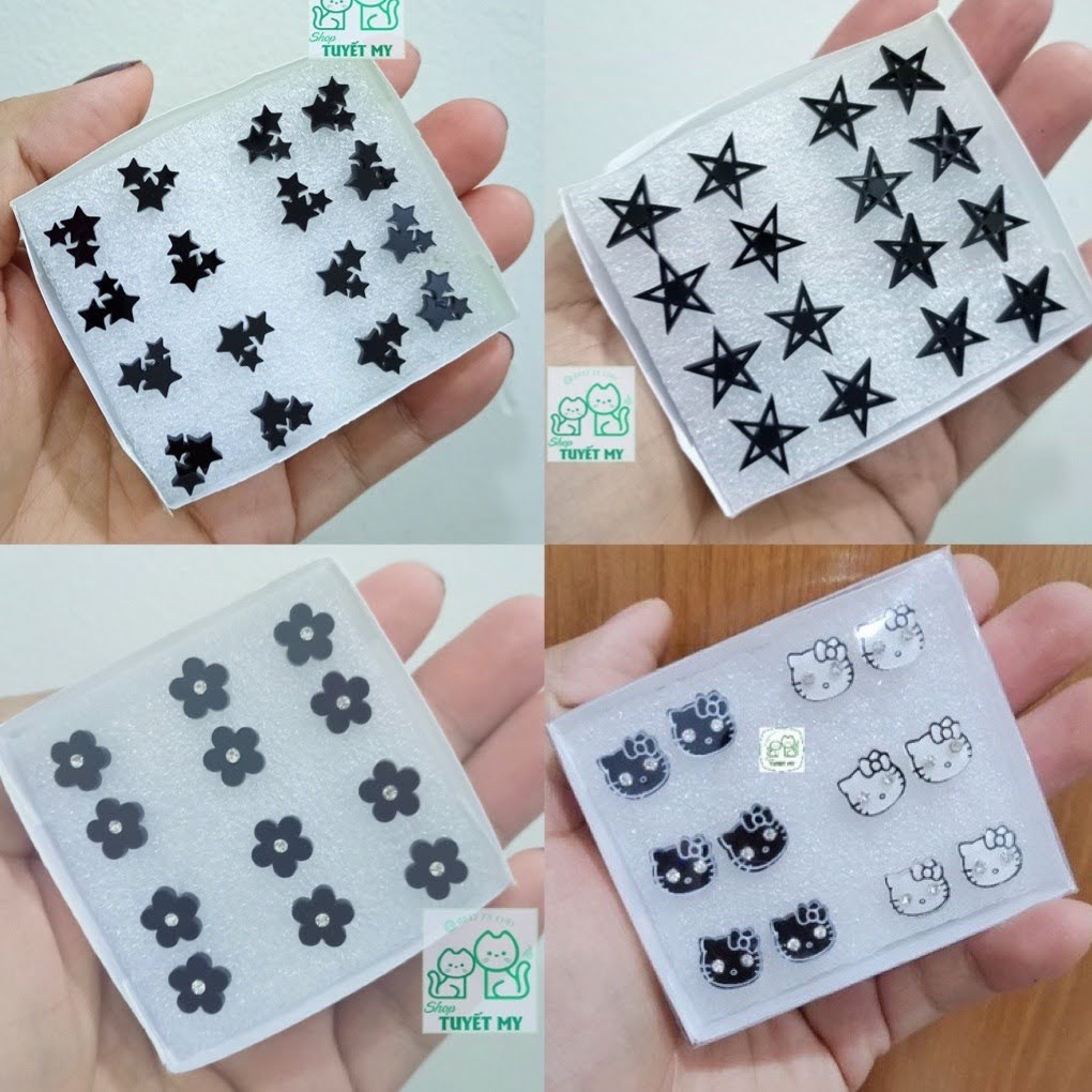 Bông tai hoa tai hình mèo Kitty, Ngôi Sao, Hoa Mai