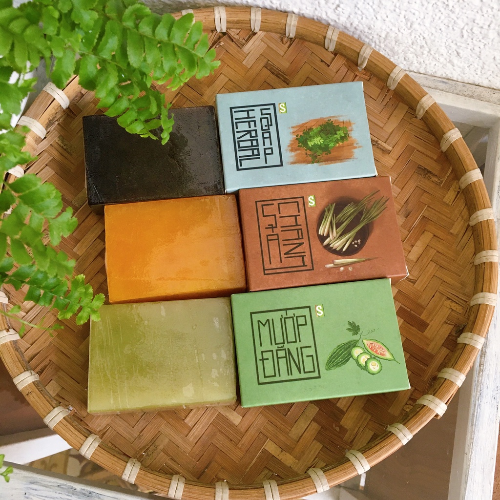 Xà bông Herbal soap Green Farm hương thơm tự nhiên dễ chịu xà bông Sinh Dược