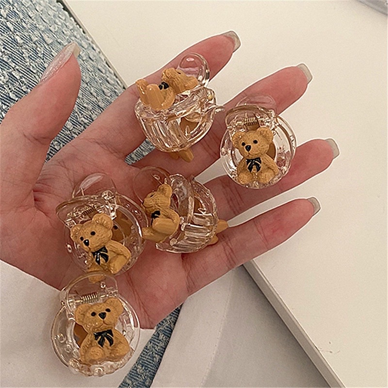 Kẹp Tóc Mini Đính Gấu Phong Cách Hàn Quốc Dễ Thương
