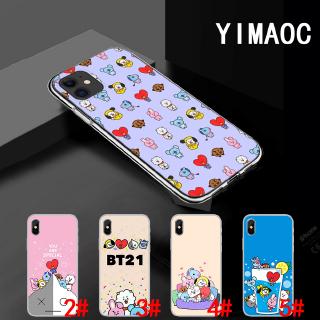 Ốp điện thoại TPU mềm trong suốt in hình BT21 cho iPhone XS Max XR X 11 Pro 7 8 6 6S Plus
