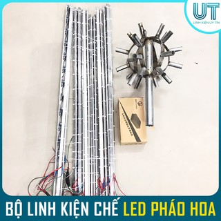 COMBO LINH KIỆN CHẾ LED PHÁO HOA - Trọn bộ 24 tia led + nguồn + Mạch Điều Khiển + Khung Led