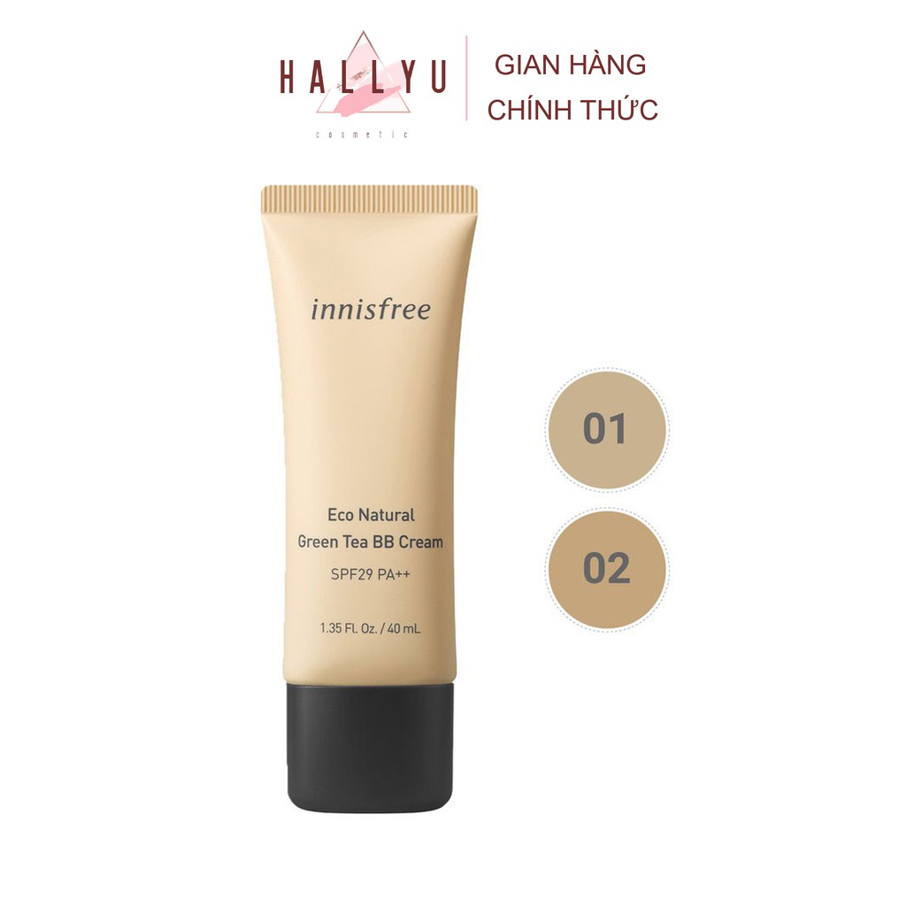 Kem nền BB trang điểm innisfree Eco Natural Green Tea BB Cream SPF29 PA++ 40ml