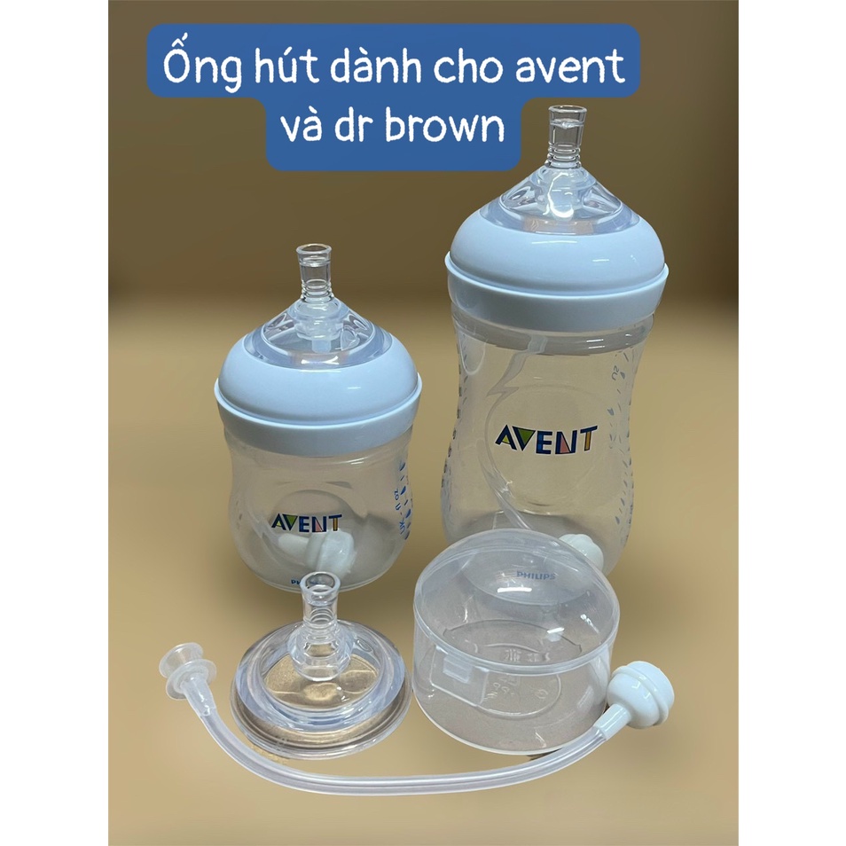 Ống hút có van chống sặc thay thế các núm bình sữa Moyuum, Avent, Hegen, Pigoen...