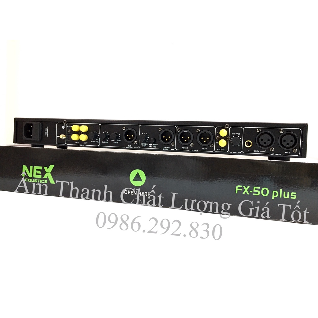 Vang FX50 Plus Có Reverb Kèm Dây Canon Có Chống Hú,Vang Nhại Mượt Mà.Có BLUETOOTH,Quang Học,USB.AUX.