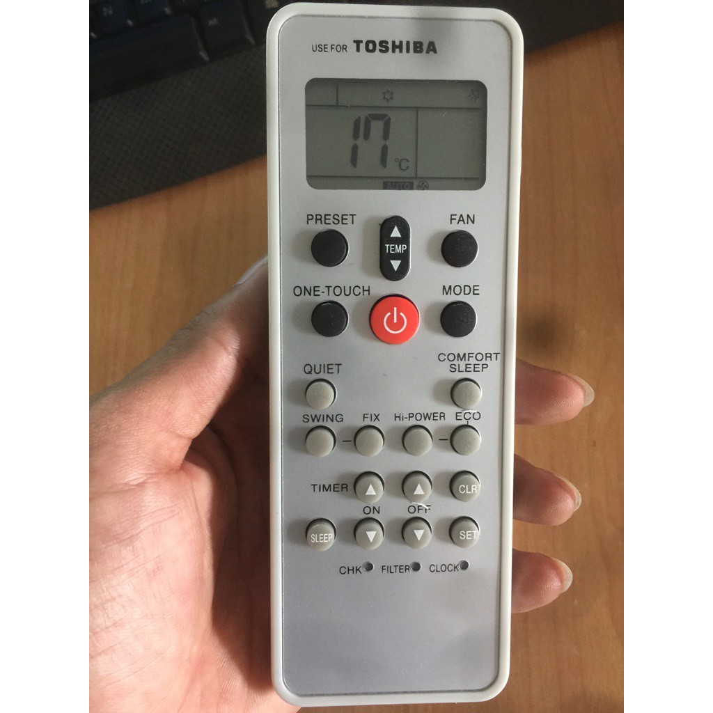 Điều khiển dùng cho máy lạnh TOSHIBA xám