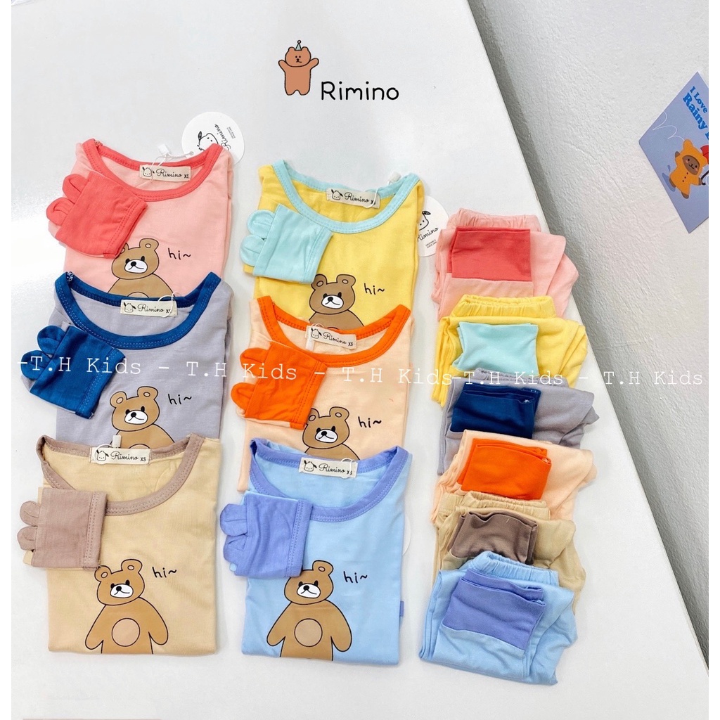 Bộ Dài Tay Thun Lạnh Con Gấu Cho Bé trai/Bé gái