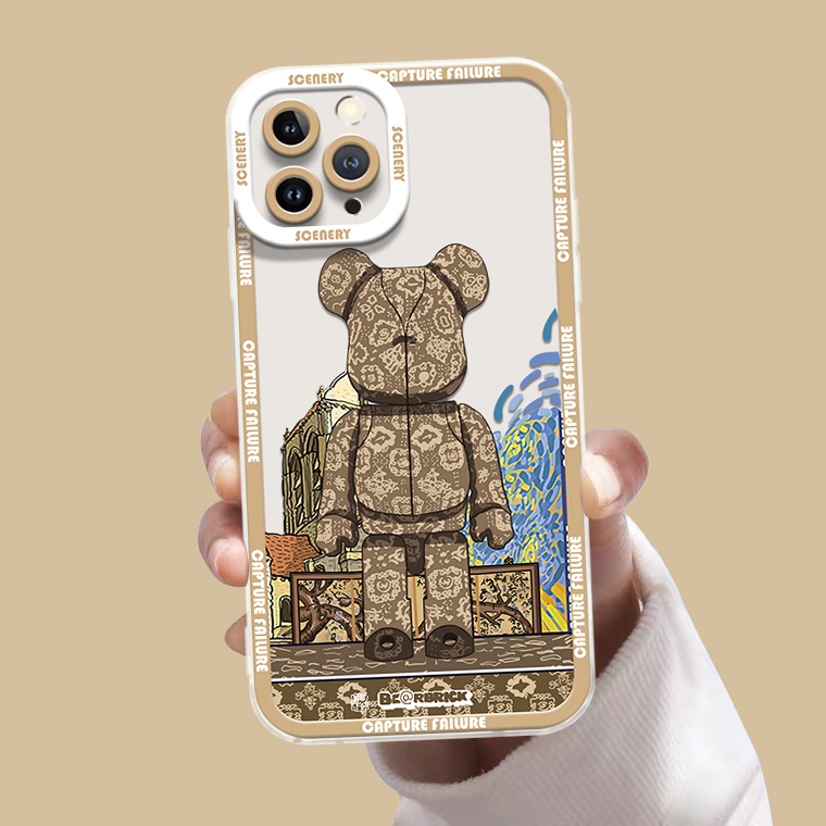 Ốp Điện Thoại Silicon TPU Mềm Trong Suốt Hình Gấu Dễ Thương Chống Sốc Cho IPhone 13 12 Pro Max 11 XS XR X 8 7 6S +