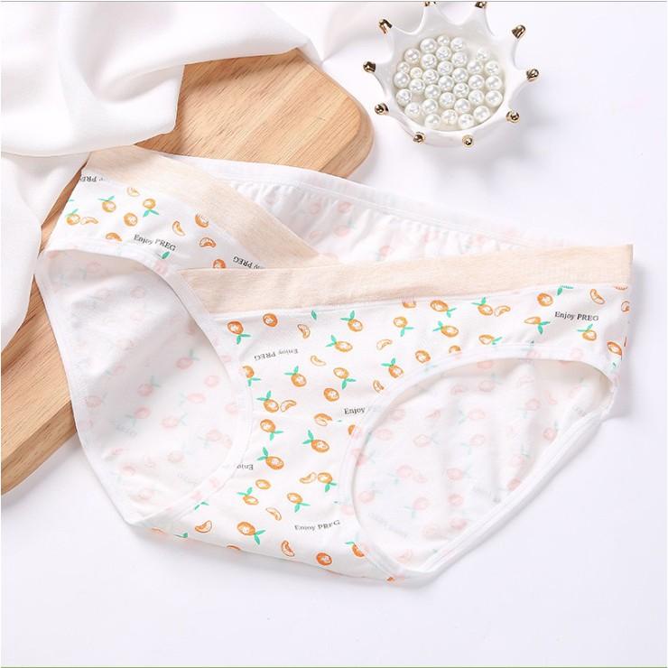 Set 4 quần lót bầu và sau sinh cạp chéo,cotton kháng khuẩn cao cấp, đáy quần màu trắng