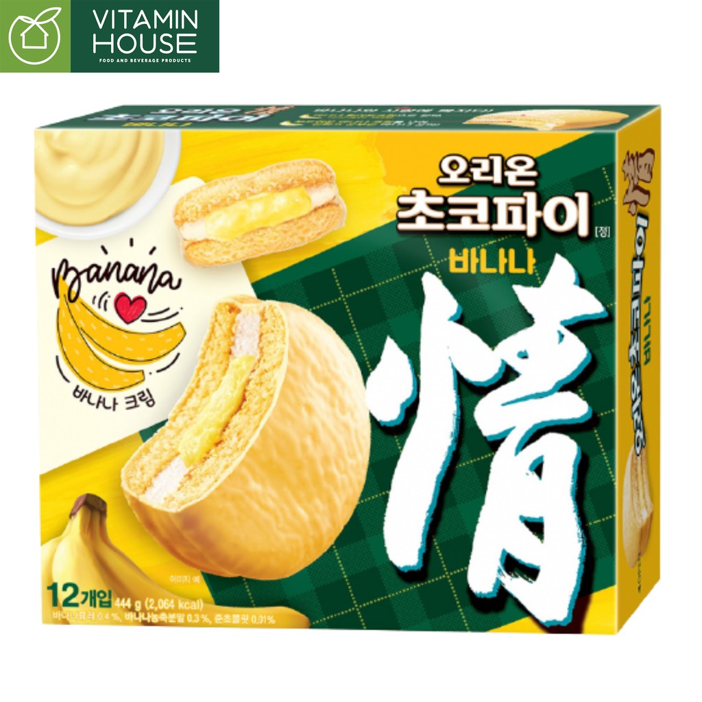 Bánh Chocopie Orion Kem Chuối Hàn Quốc 444g [Vitamin House]