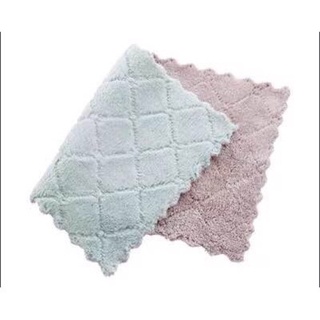 Set 10 Khăn lau 2 mặt siêu thấm - Khăn lau không phai màu nhanh khô- Khăn lau bếp, khăn lau kính, lau bát