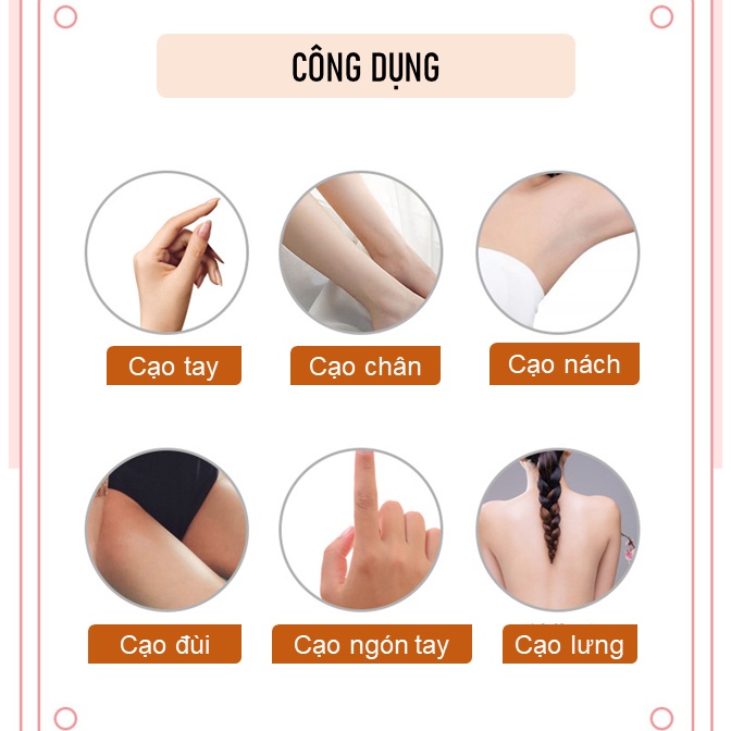 Set 3 cạo chân mày Yizhilian 8258 nội địa Trung gấp gọn tiện dụng