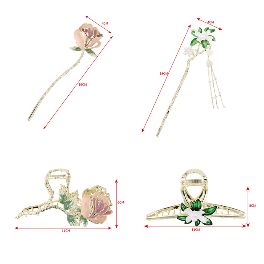 Trâm Cài Tóc Hình Hoa Bằng Kim Loại Đính Ngọc Trai Thanh Lịch Cho Nữ