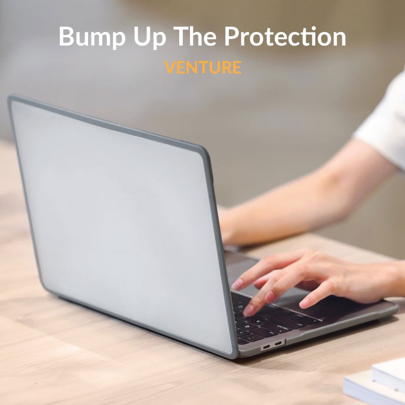 Ốp Laptgop Uniq Venture Hybrid Siêu Mỏng Thiết Kế Mờ Nhám không Bám Vân Tay Chống Trầy Xước Cho MacbookAir M1 13.3 inch