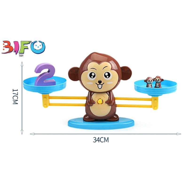 Bộ đồ chơi khỉ cân thăng bằng đồ chơi trí tuệ thông minh khỉ cân bằng giúp bé say mê học Toán