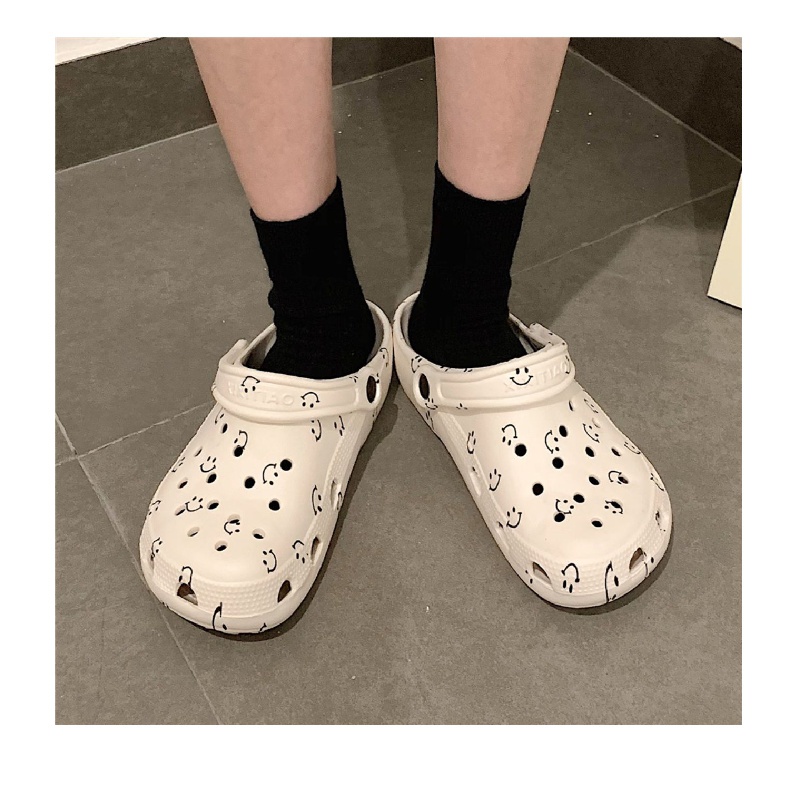 Giày Đế Dày Đục Lỗ Mùa Hè Dễ Thương Phong Cách Hàn Quốc Cho Nữ