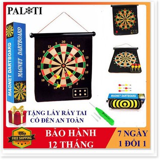 ❤️free ship❤️bảng phi tiêu nam châm 15 inch 2 mặt tặng lấy ráy tai có đèn an toàn