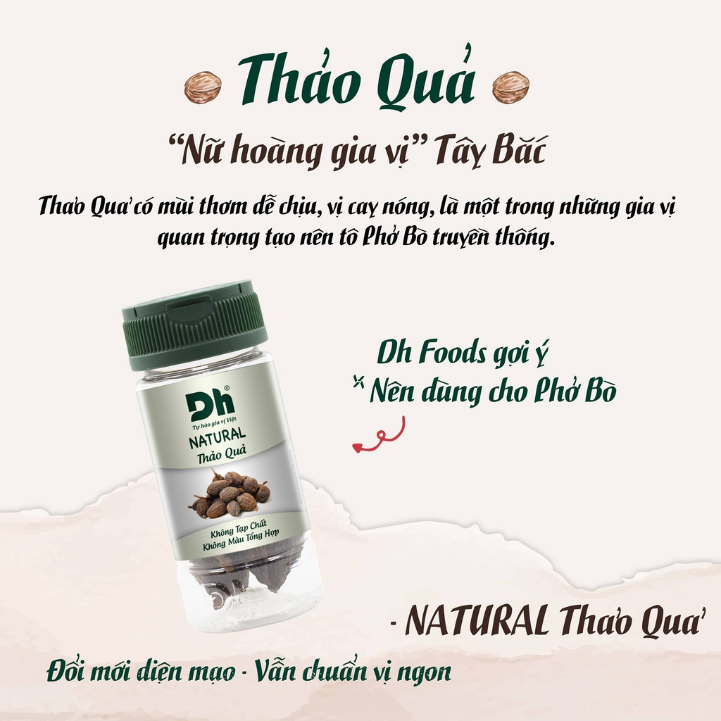 Thảo Quả Natural Dh Foods Hũ 20G - Gia vị Tây bắc Nguyên Chất