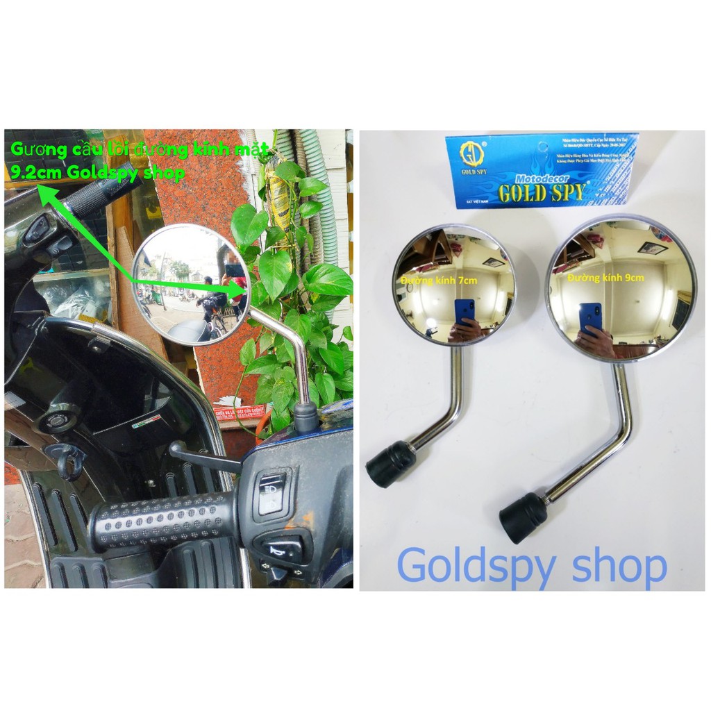 Gương cầu lồi / Gương chiếu hậu xe máy Goldspy ( giá 1 chiếc)