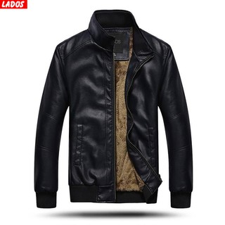 Áo khoác da lót lông cao cấp LADOS - 105 form chuẩn đẹp , chất dày mềm KHÔNG BỊ BONG TRÓC