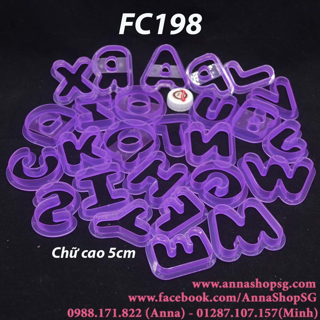 BỘ CUTTER CHỮ 5cm FC198