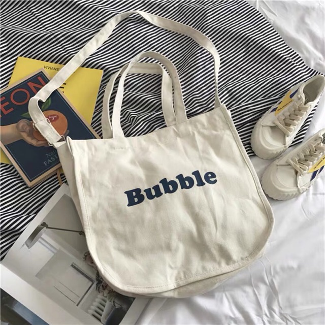 Túi tote đeo chéo bubble đáy vuông tròn ulzzang