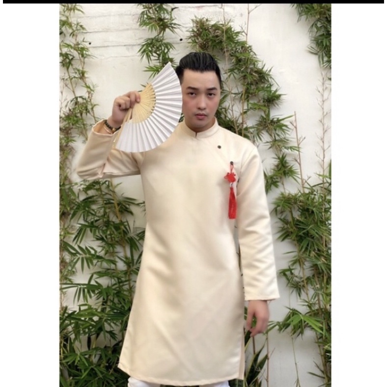 Áo dài nam trơn nhiều màu tặng ngọc bội